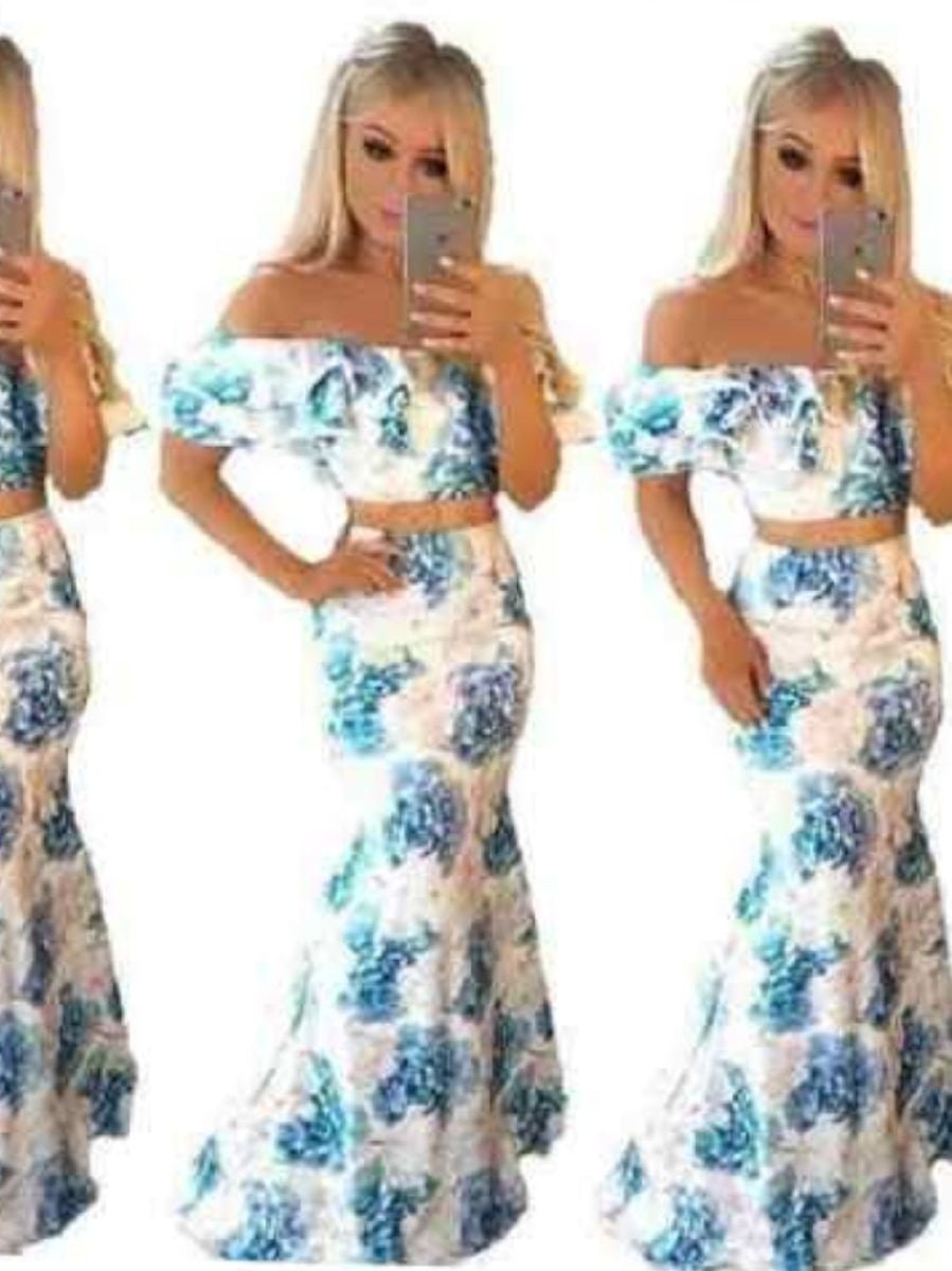 cropped e saia sereia