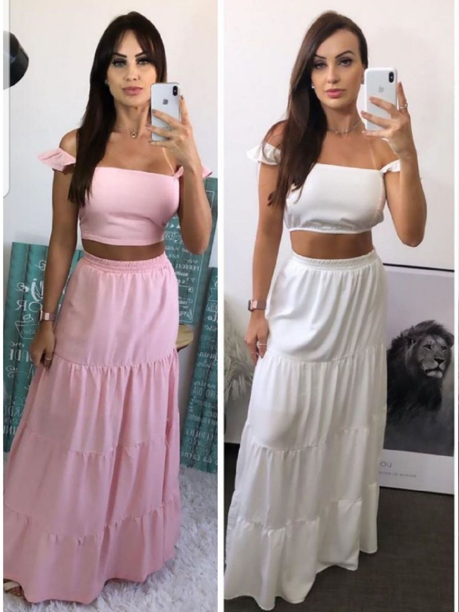 saia longa rosa
