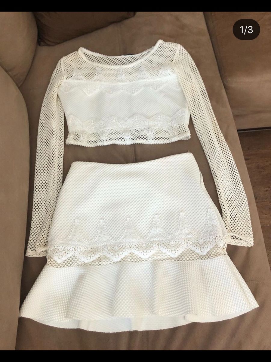 conjunto cropped e saia ano novo