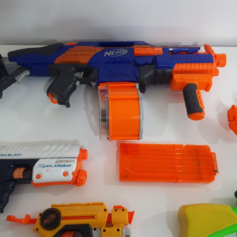 Arma Nerf Azul | Brinquedo Nerf Usado 91472954 | enjoei