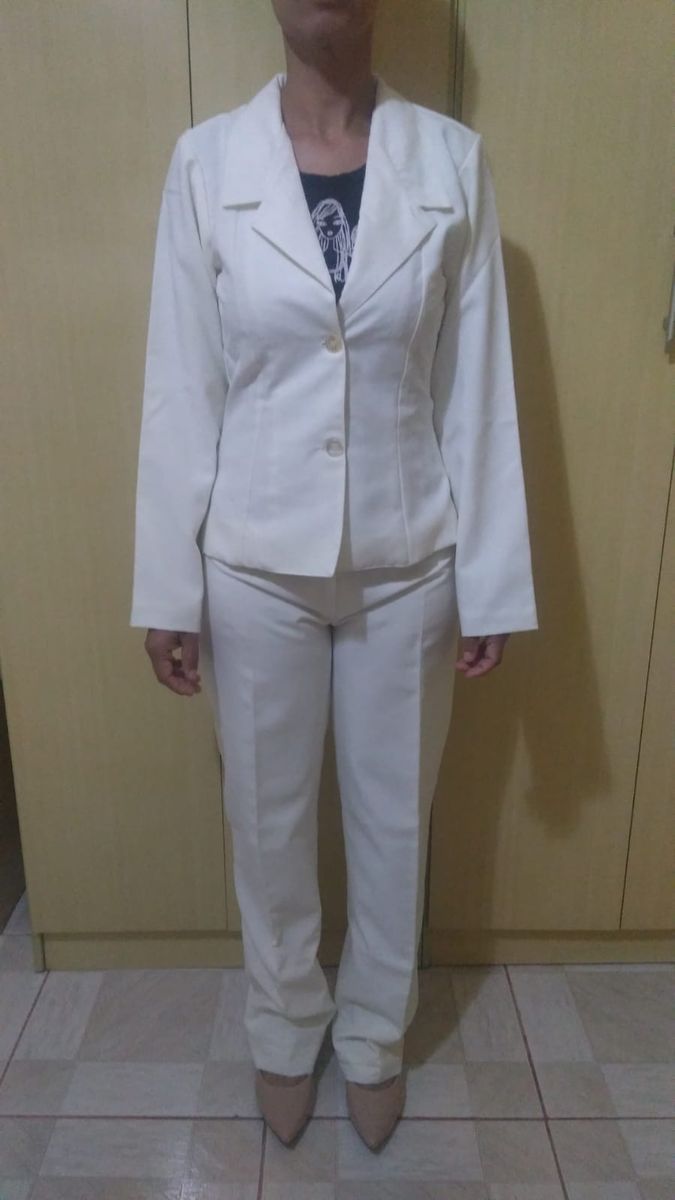 Blazer feminino alfaiataria Agnes branco