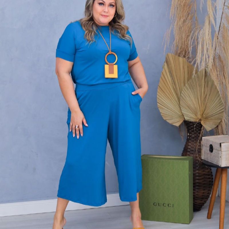 Conjunto pantacourt hot sale plus size