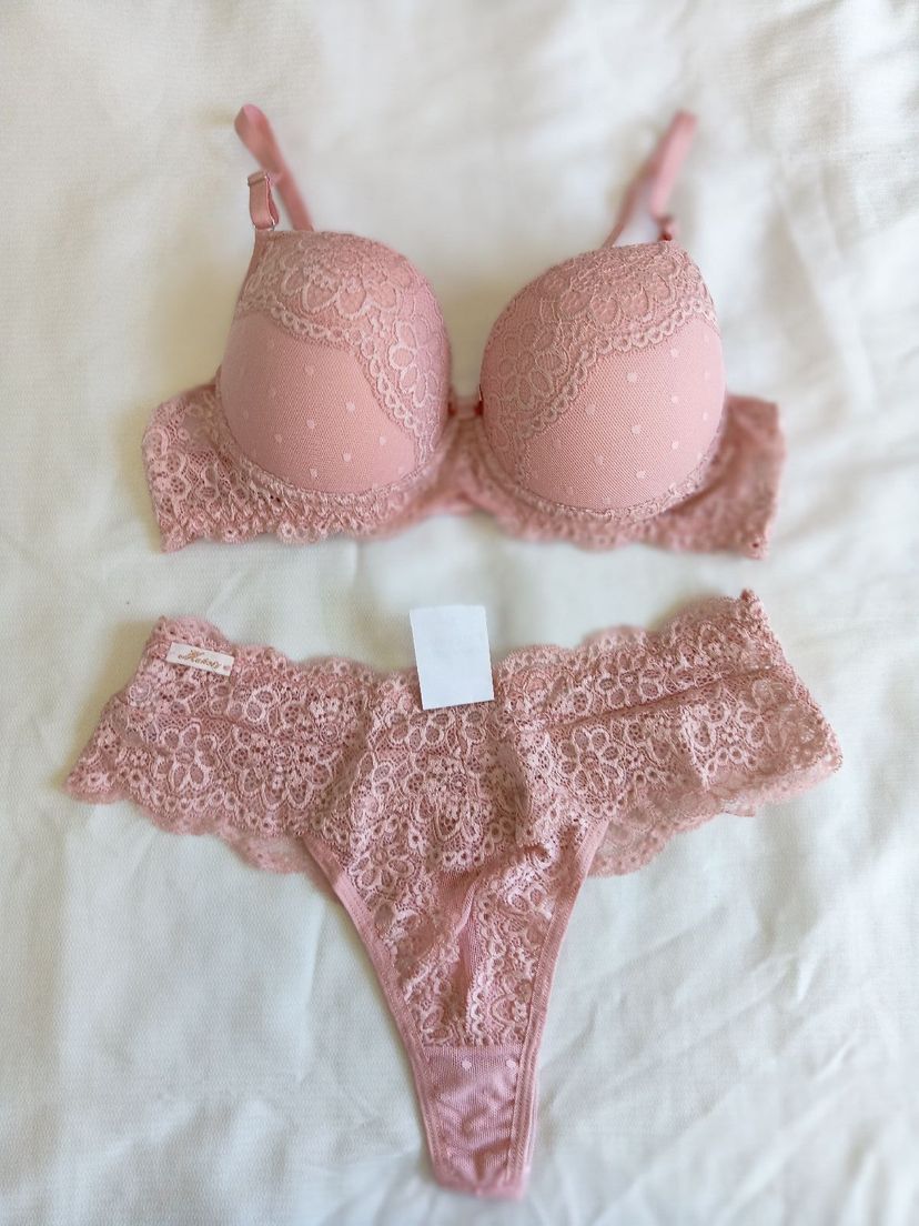 conjunto de lingerie rose sexy - outros nacional.