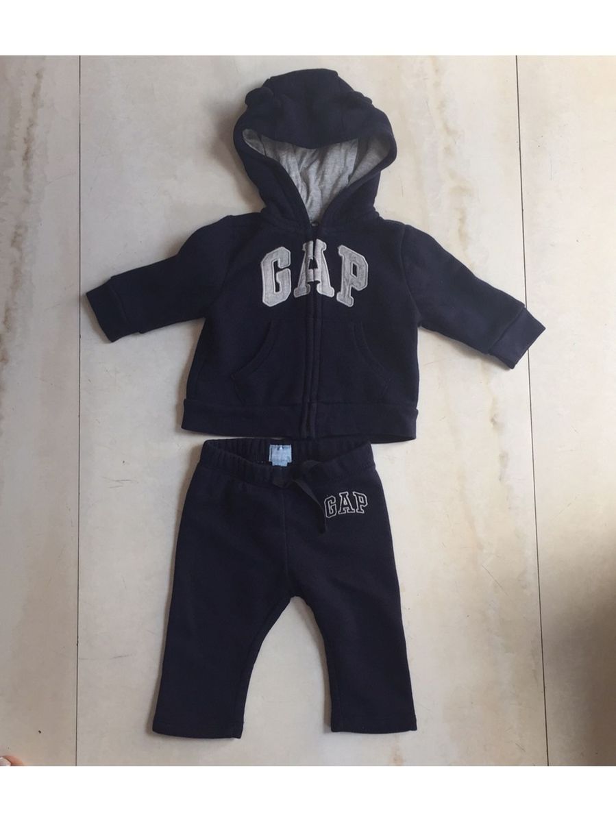 Conjunto De Moletom Gap Azul Marinho Para Bebe Roupa Infantil Para Bebe Gap Usado Enjoei
