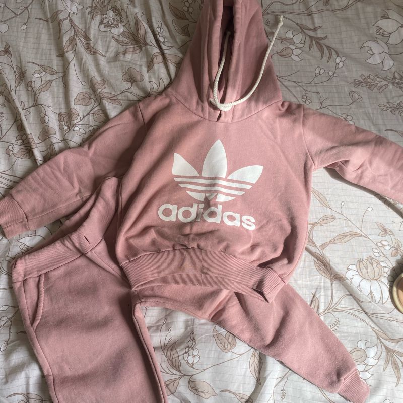 Conjunto Moletom Adidas Conjunto Adidas Rosa Infantil Blusa