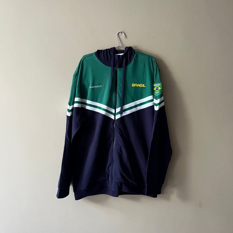 Conjunto de Moletom Uniforme Brasileiro Das Olimpíadas 2024