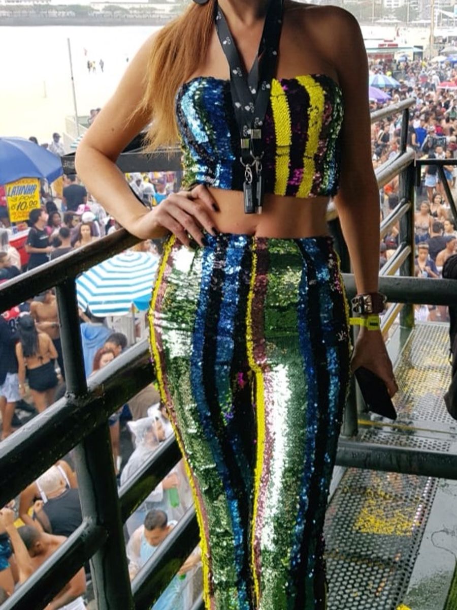 Conjunto de Paete Calça e Cropped | Calça Feminina Forever 21 Usado