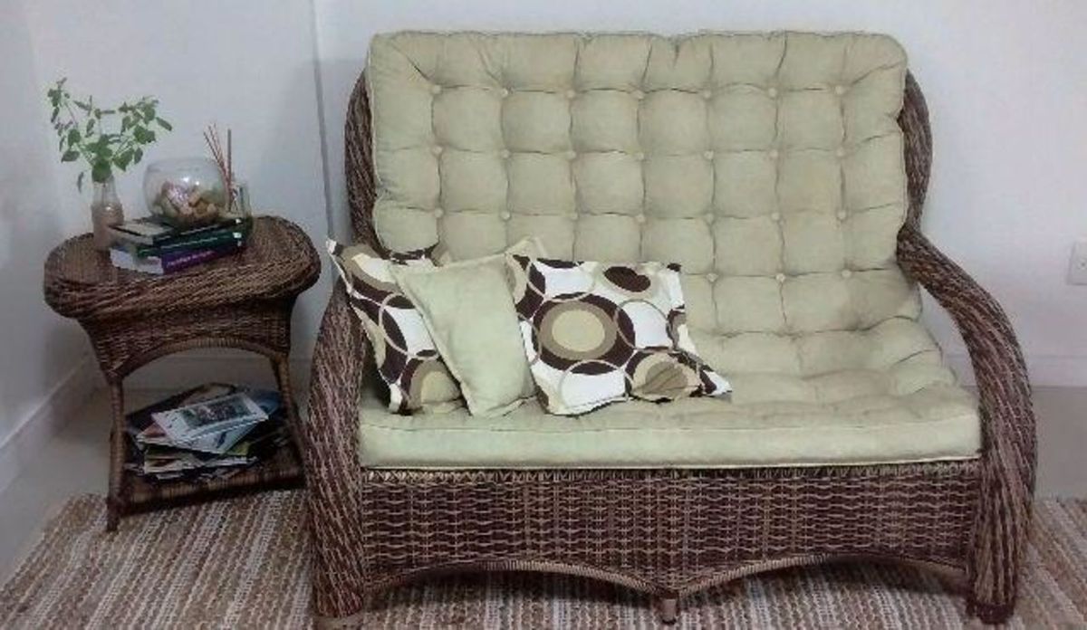 Conjunto de Sofá em Junco Sintético Sofá Usado 19860967 enjoei