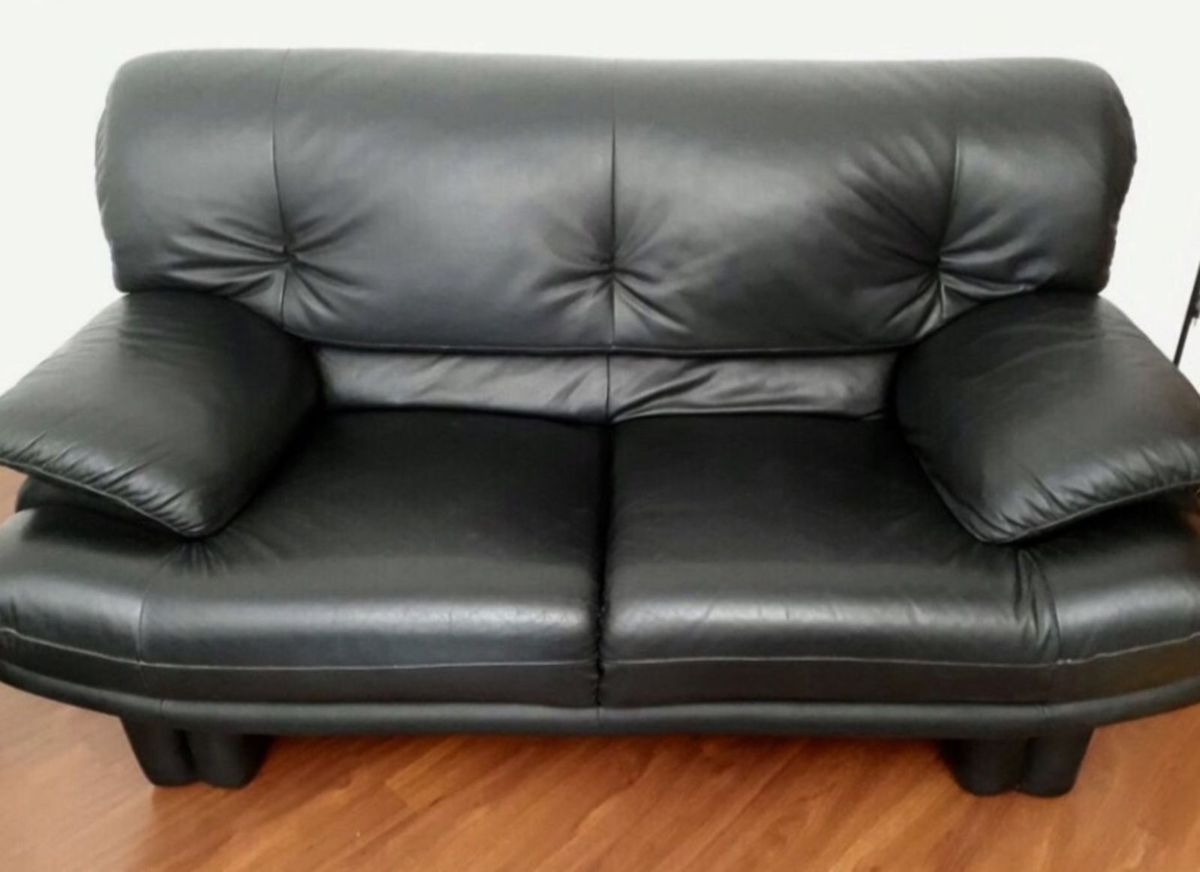 Conjunto de Sofás de Couro Sofá Usado 26274694 enjoei