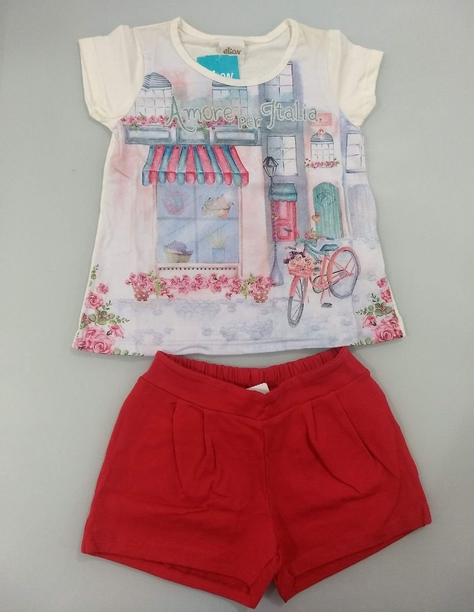 Conjunto de Ver\u00e3o Elian Maravilhoso | Roupa Infantil para Menina Elian ...