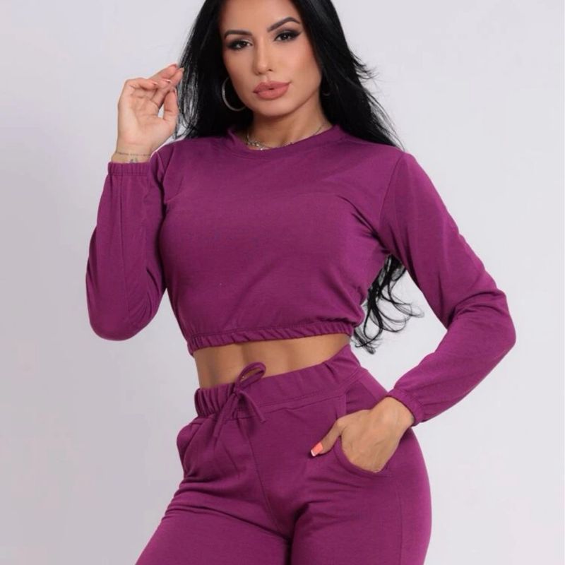 Conjunto feminino de moletinho