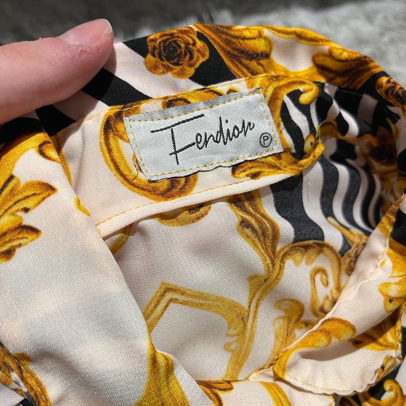 Conjunto Fendior Estampado a Lá Versace | Fendior Nunca Usado