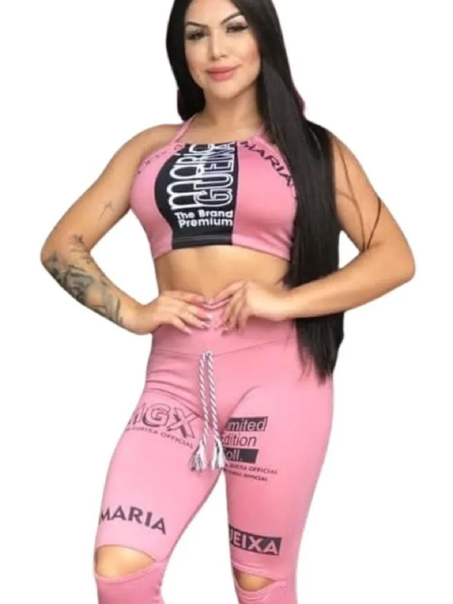 Conjunto Legging cropped Maria Gueixa 1 linha modinha