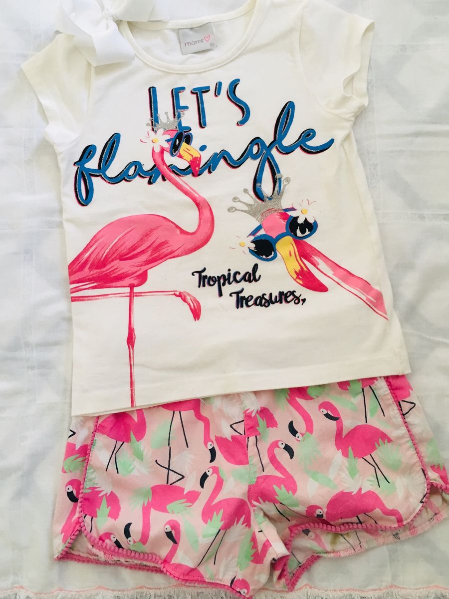 roupa flamingo infantil