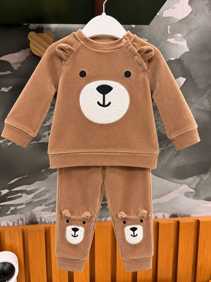 Conjunto Fleece Teddy Bloom Ursinho 9-12 Meses | Roupa Infantil para ...