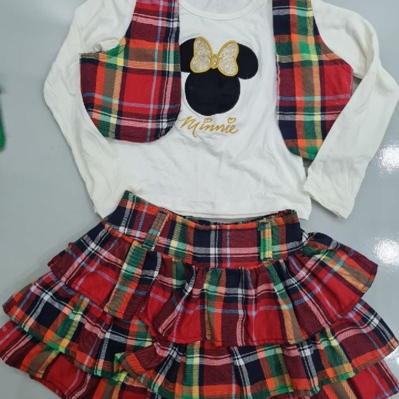 Conjunto blusa best sale e saia infantil