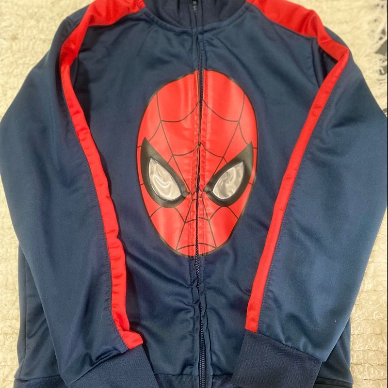 Conjunto Infantil Homem Aranha Poliéster Roupa Infantil para