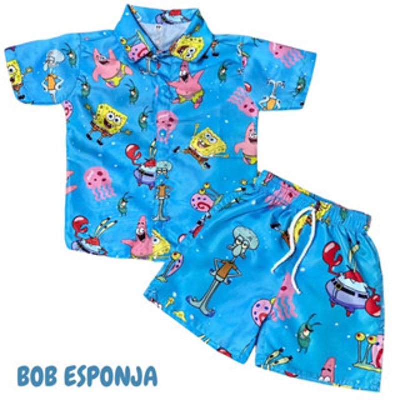 Conjunto de store roupa bob esponja