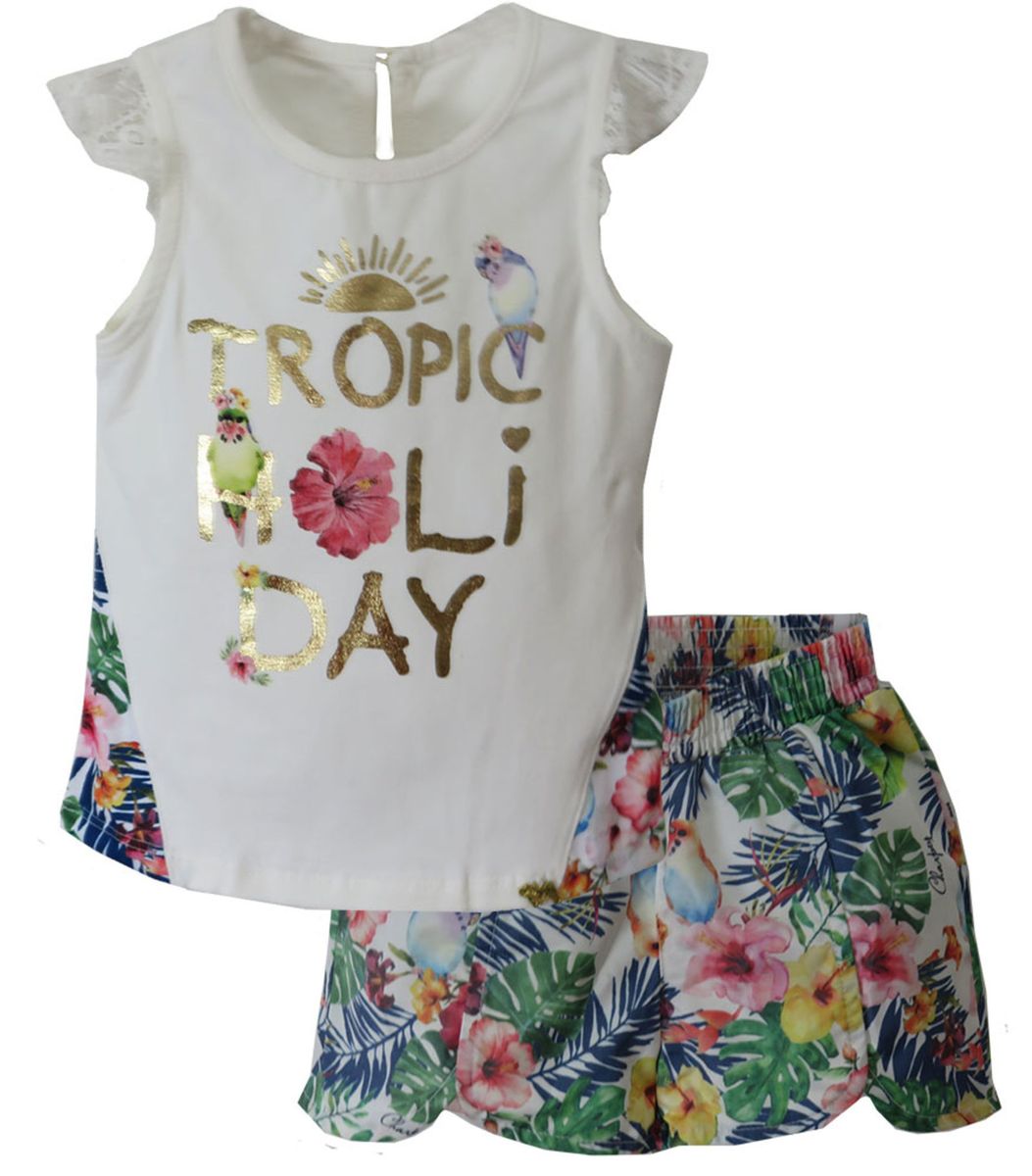 roupa tropical infantil