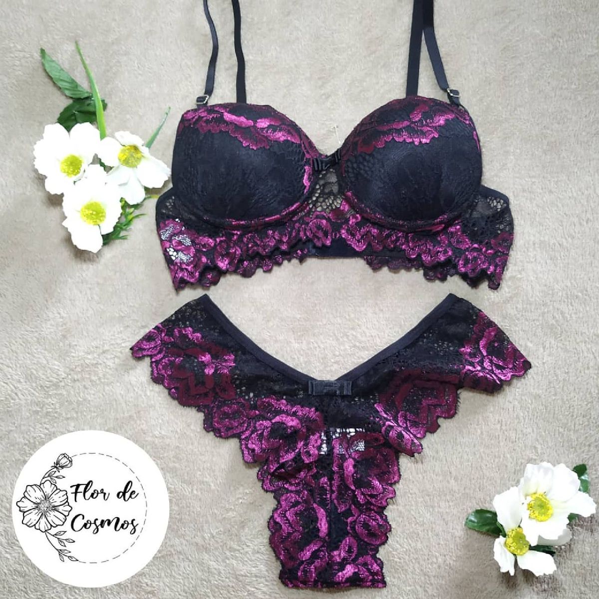 Conjunto Lingerie Com Renda P E G Lingerie Feminina Nunca Usado 47052034 Enjoei 2984