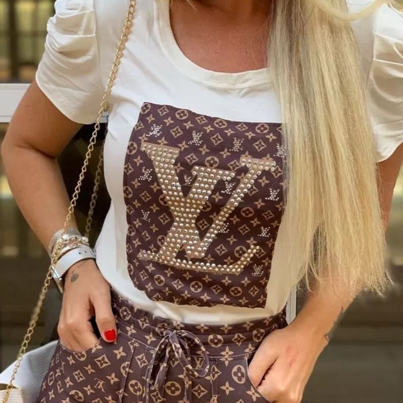 Camiseta Feminina + Vestido Louis Vuitton