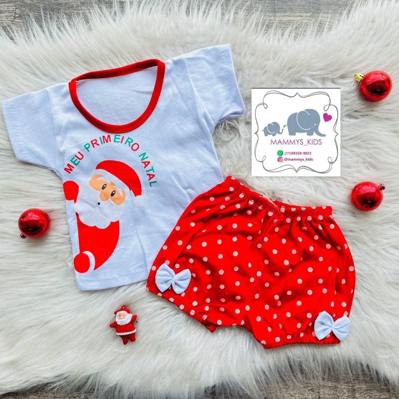 Roupa de bebe store meu primeiro natal