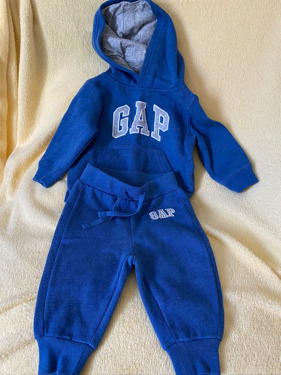 Conjunto Moletom Azul Baby Gap Roupa Infantil Para Bebe Gap Usado Enjoei