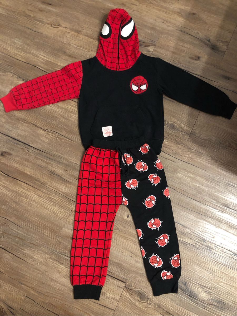 conjunto infantil do homem aranha