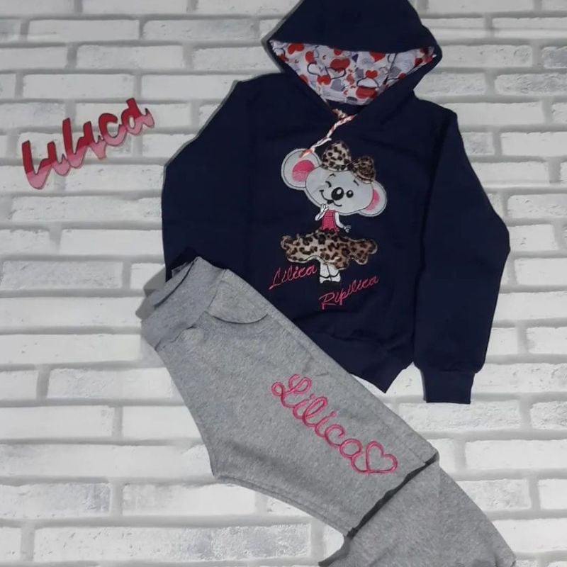 Conjunto moletom infantil menina