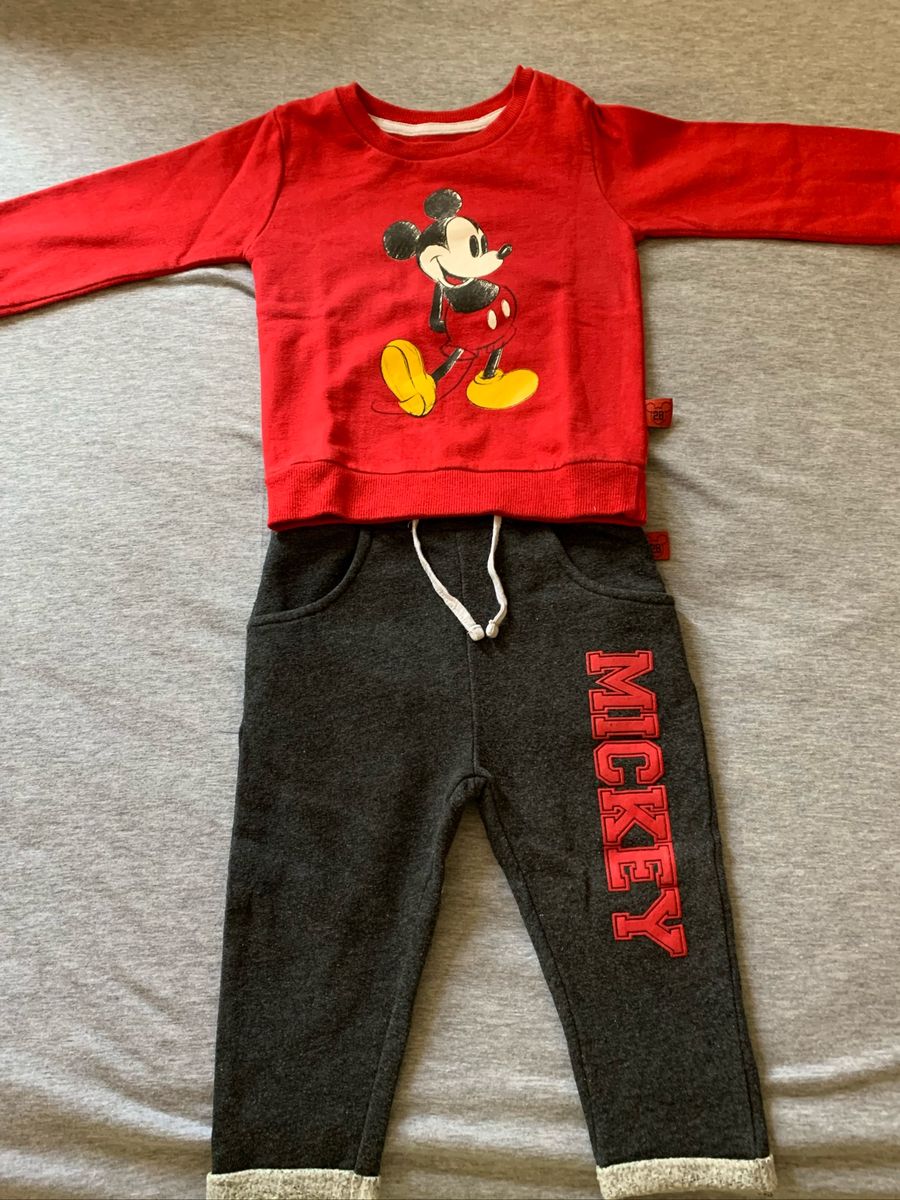 conjunto moletom mickey bebe