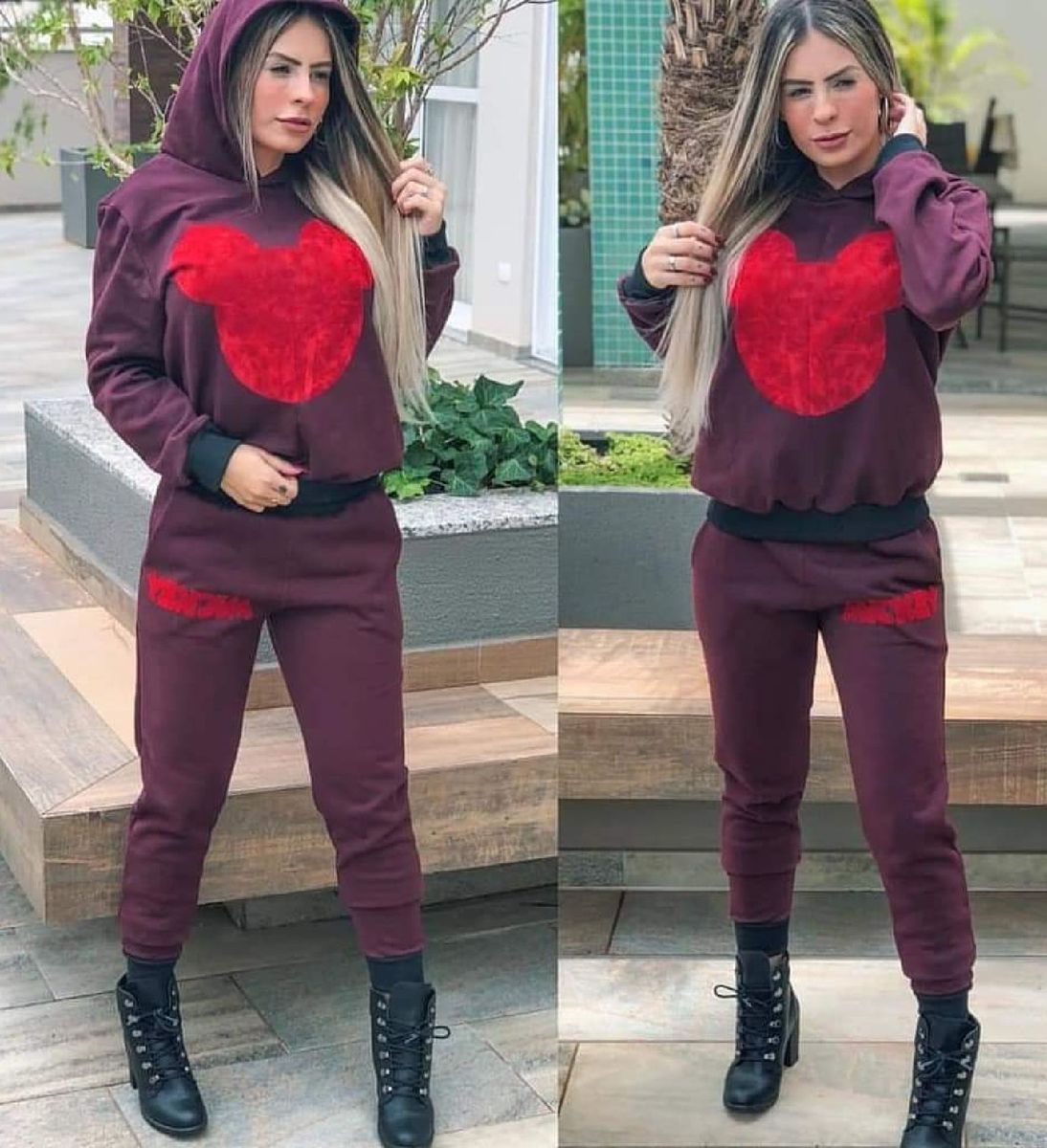 conjunto moletom feminino mickey