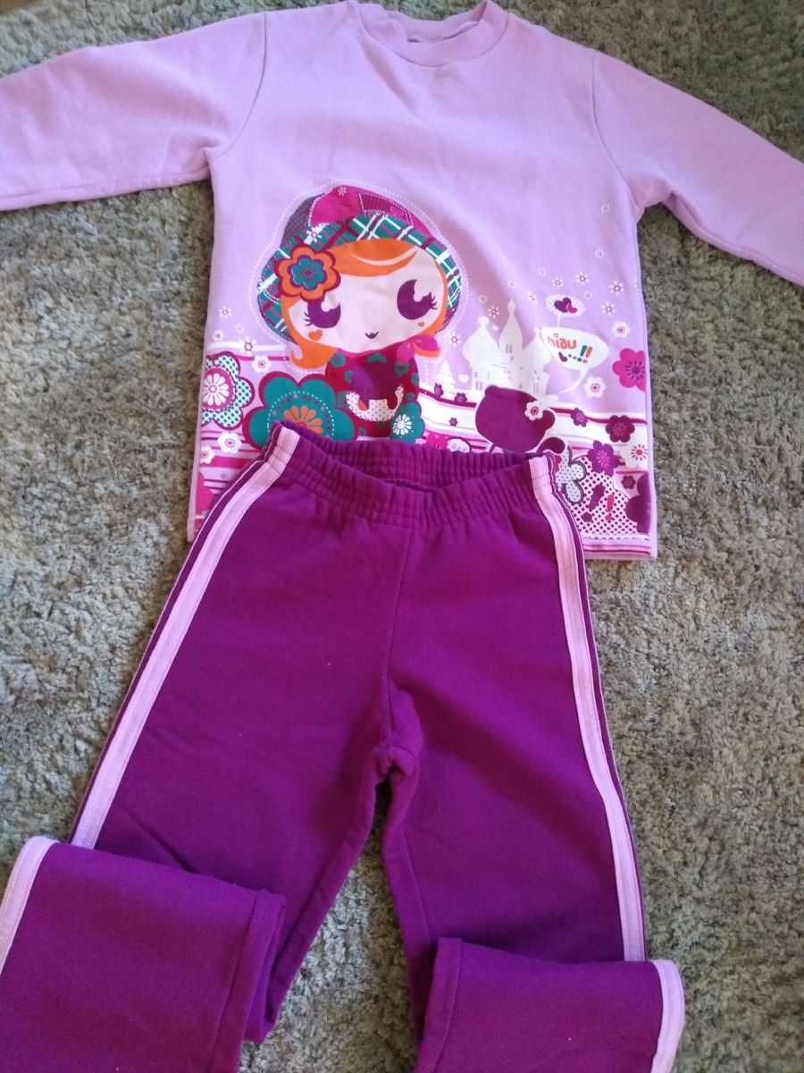 conjunto de moletom infantil menina