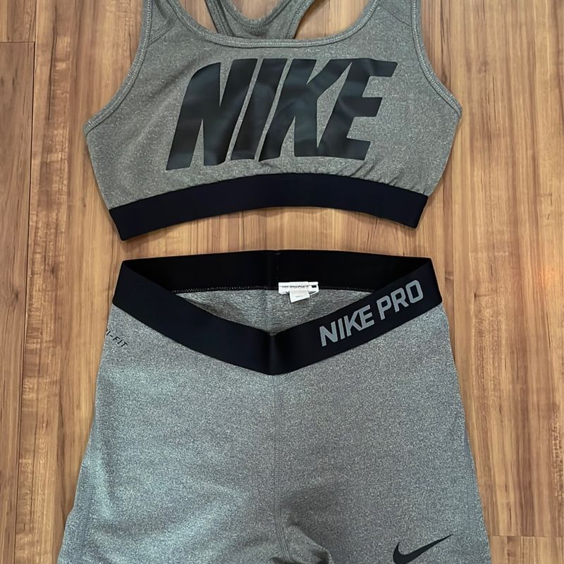 Conjunto Nike Pro | Shorts Feminino Nike Usado 90635563 | enjoei