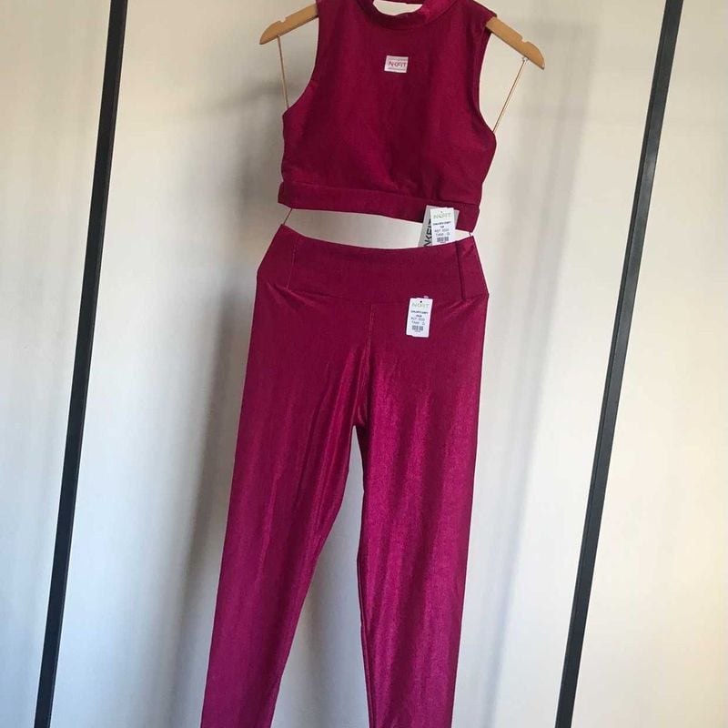 Conjunto Nk Fitness Pink Novo G Nk Fitness Nunca Usado
