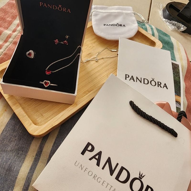 PANDORA 3点セット Conjunto Pandora Original com Todas As Caixas e Embalagem Completa