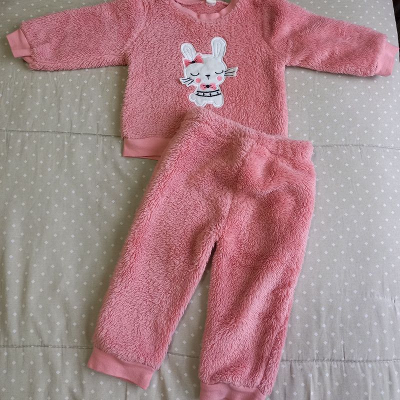 Conjunto Peluciado de Inverno  Roupa Infantil para Bebê Shein