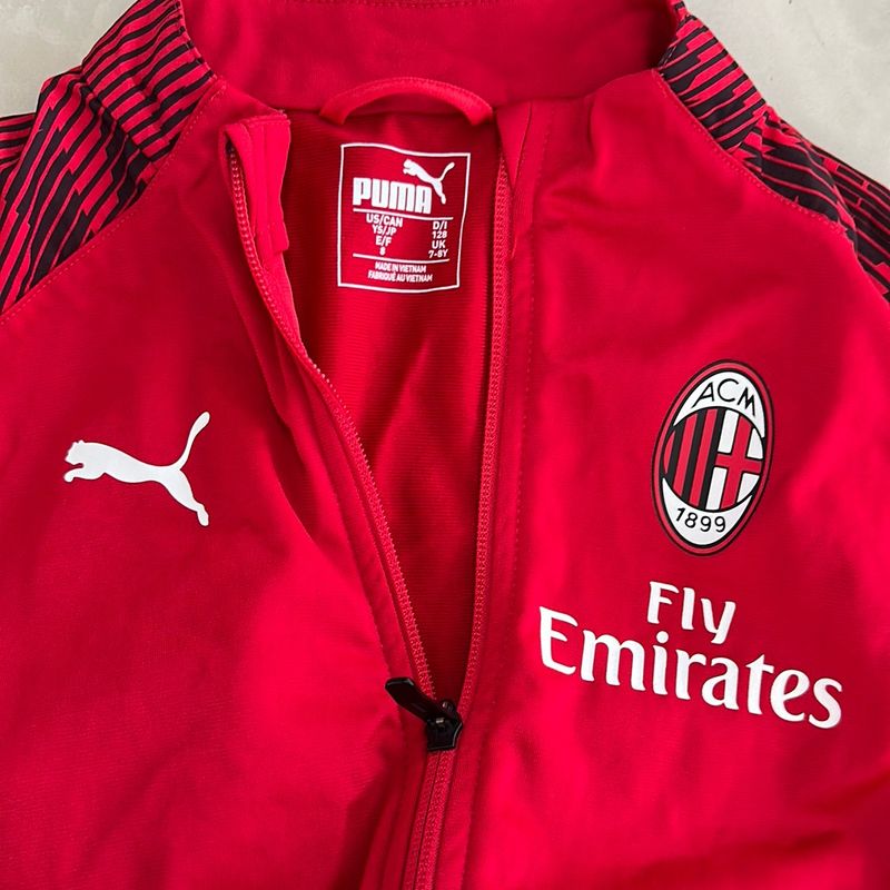 Camisa Pré-Jogo AC Milan Juvenil, Vermelho, PUMA