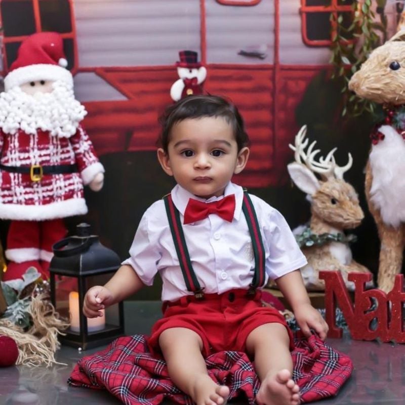 Roupa de natal para store bebe de 1 ano