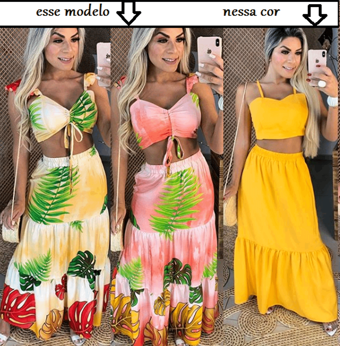 cropped para usar com saia longa