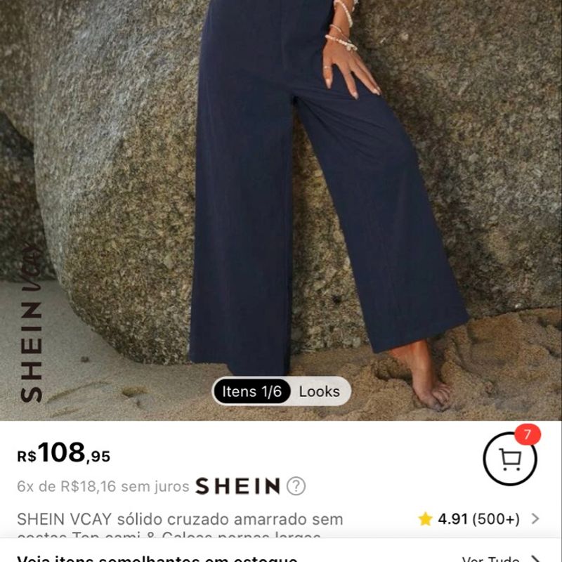 Conjunto Shein | Calça Feminina Shein Nunca Usado 50919540 | enjoei
