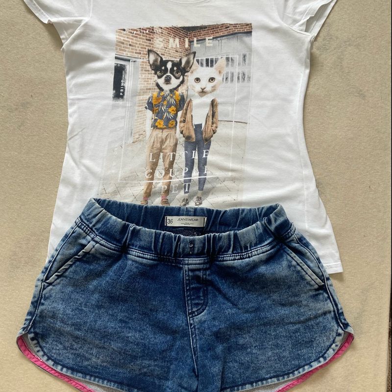 Shorts jeans e sales blusas femininas