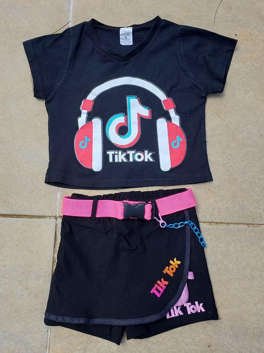 Camiseta Tik Tok Infantil Camiseta Infantil Tik Tok Blusas Camisa