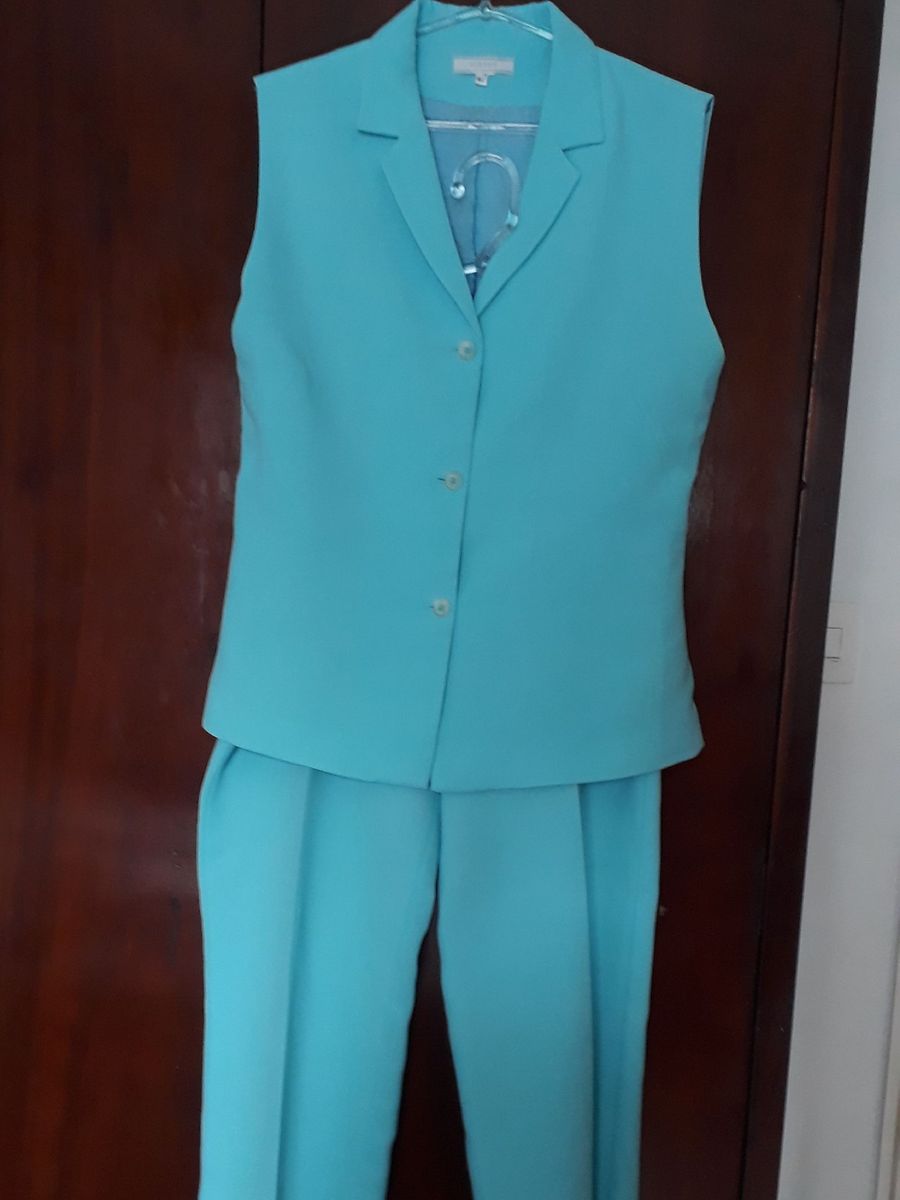 Conjunto Social Completo - Calça e Blazer/Terninho Pretos, Terno Feminino  Nunca Usado 34704686