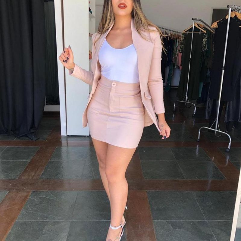 Conjunto Social Saia e Blazer Bengaline Saia Feminina Bengaline Nunca  Usado 55525956 enjoei