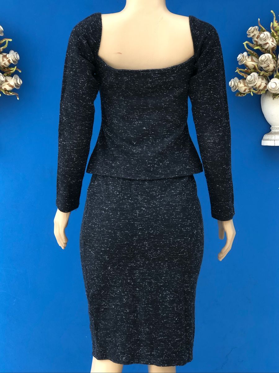 conjunto social feminino saia e blusa