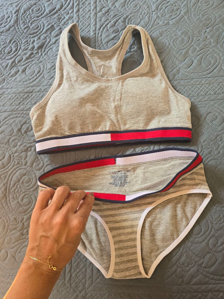 Conjunto Top + Calcinha Tommy Hilfiger 100% Algodão. Super Confortável e  Estiloso | Lingerie Feminina Tommy Hilfiger Nunca Usado 101611655 | enjoei