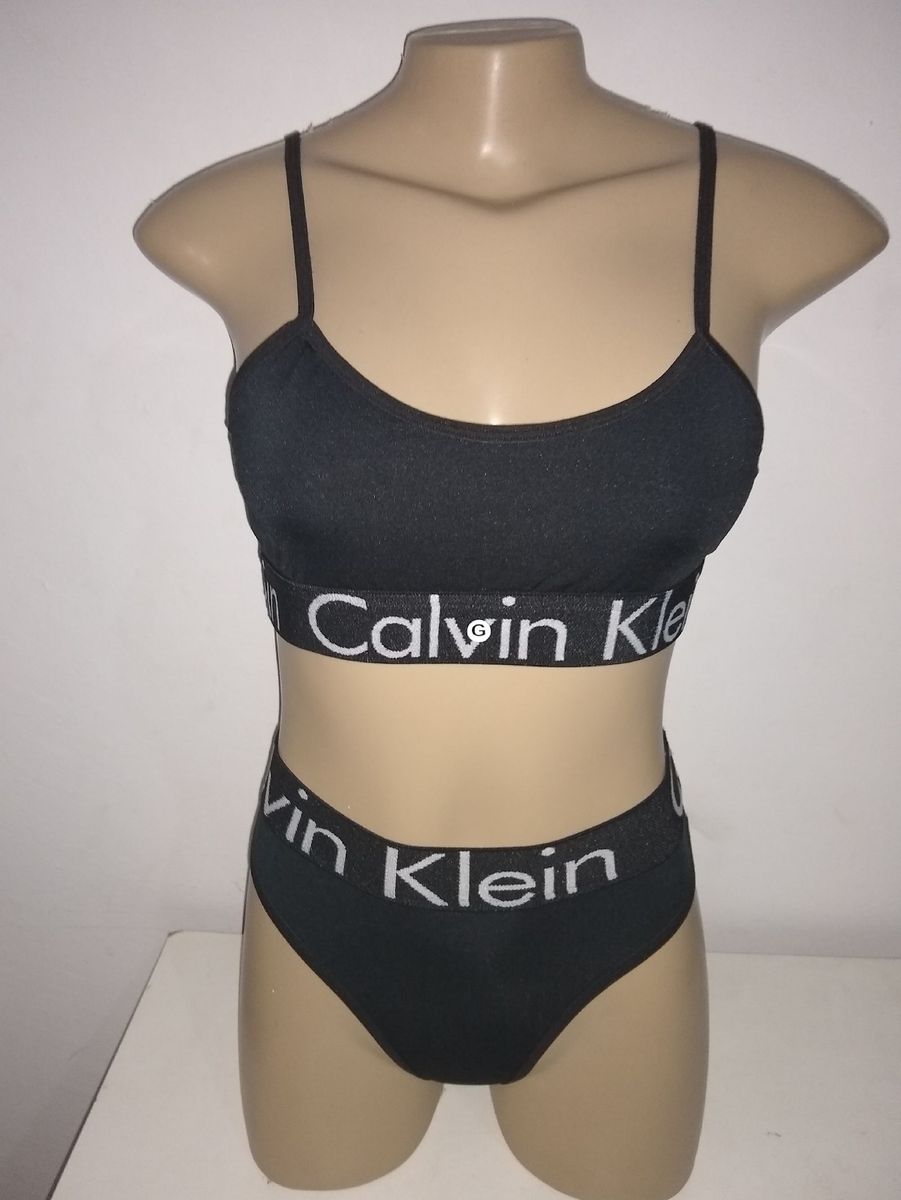 Conjuntos Lingerie Calvin Klein Feminino Preto Original Promoção | Lingerie  Feminina Calvin Klein Nunca Usado 46921479 | enjoei
