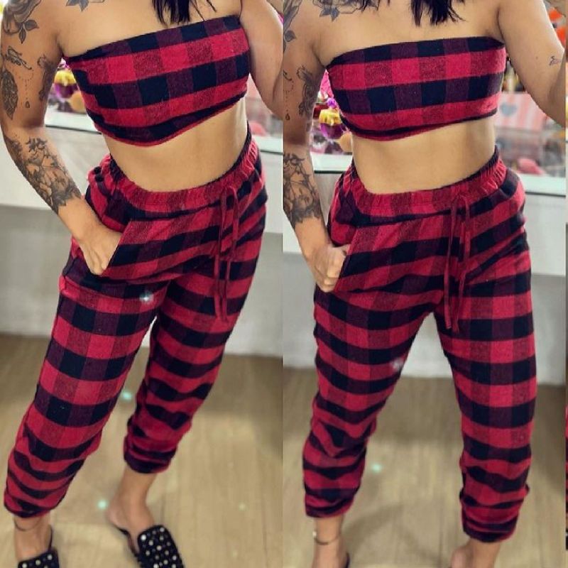 Conjunto Dwz Cropped Com Calca Jogger - Conjunto Dwz Cropped Com Calca  Jogger - DWZ