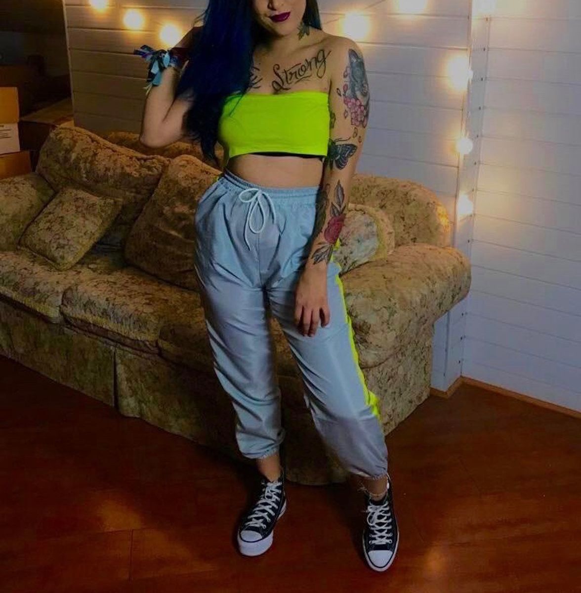 calça jogger neon