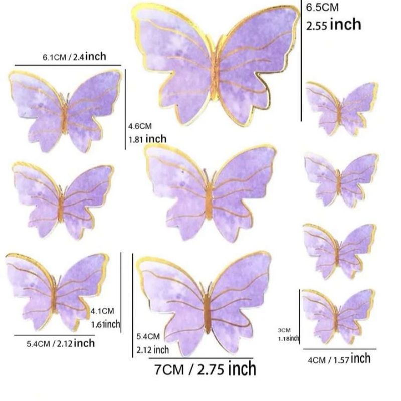 Conjunto Topo Bolo de Borboletas Decoração de Bolo de Festa, Item de  Papelaria Nunca Usado 84780174